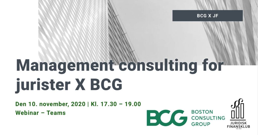 Management consulting for jurister X BCG